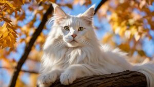 Read more about the article The white Maine Coon is a fascinating breed that combines beauty, elegance, and charm like no other.